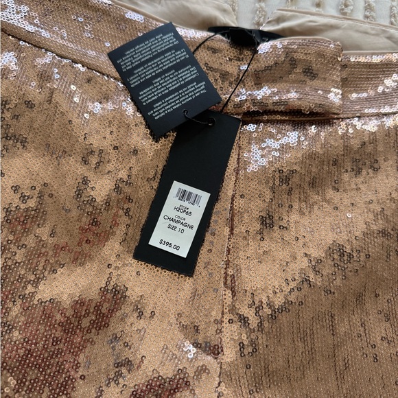 Rachel Zoe Sequin Glitter Lined Pants- Champagne color. Size M 8-10 fits long - Picture 4 of 5